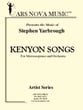 Kenyon Songs Orchestra sheet music cover